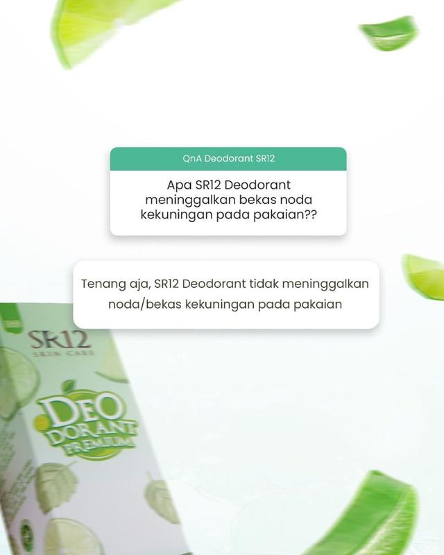 Deodorant Spray SR12 Herbal Ampuh Atasi Bau Badan Keringat Berlebih Mencerahkan BPOM 3
