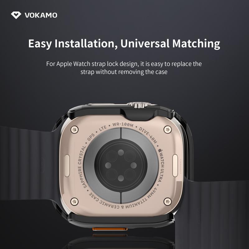 Ốp Ốp Lưng Sốc Cho Apple Watch Ultra 49Mm, VOKAMO, Ốp Viền Bảo Vệ Chống Sốc Linh Hoạt Bền, Dành Cho iWatch 49Mm 5