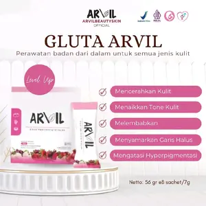 Gluta Arvil Level Up 1 Pcs (Mengandung Glutathione Dan Collagen Yang Tinggi) untuk mencerahkan kulit