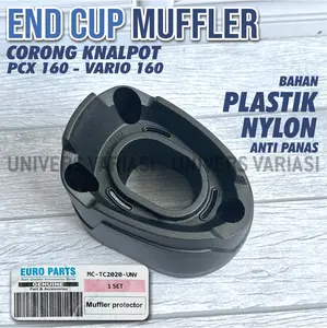 CORONG KNALPOT ANTI PANAS END MUFFLER END CUP VARIO 160 CBS ABS NEW PCX 160 NEW PENGGUNAAN MOTOR PEMASANGAN PLUG AND PLAY PNP PCX VARIO 160 CBS ABS 2021 2022 2023 2024 CORONG KNALPOT PELINDUNG MONCONG KNALPOT TAHAN PANAS PNP END MUFFLER MUFLER END CUP