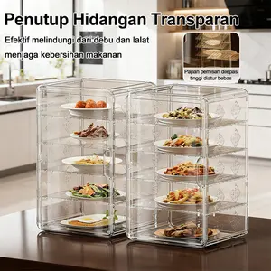 【COD】Tudung Saji Multilayer / Tudung Makanan 3-5 Susun / Rak Serbaguna Bertingkat / Wadah Penyimpanan Makanan / Tudung Saji Kedap dengan Tutup