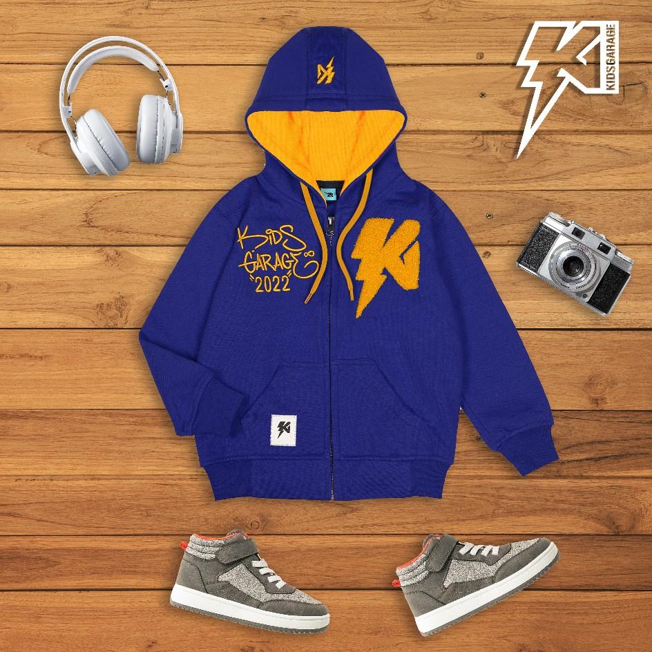 KidsGarage Sweater Hoodie Zipper Anak Keren Laki-laki & Perempuan (Sweater PREMIUM) dengan Bordir Motif Kumis Kucing - Bulu, Fashion