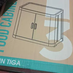 Food Kabinet Makanan Plastik Naiba Nandos Rak Pirin 3 Susun 3413 -Rak Piring Furniture Multifungsi