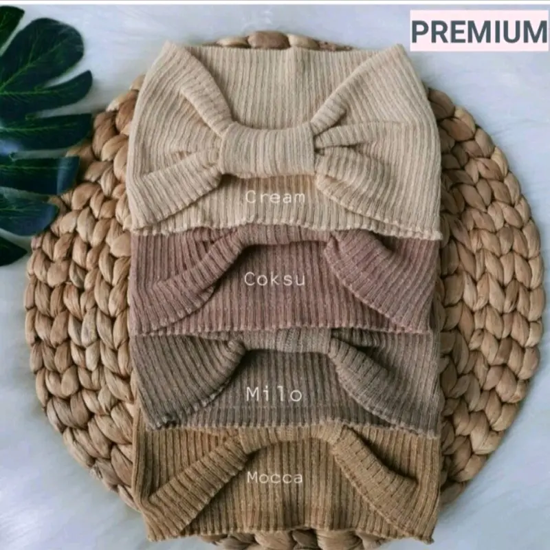 Ciput Rajut Premium Bandana Pita // Dalaman Hijab Rajut // Inner Bandana Pita // Rajut Premium // Ciput Rajut Bando Pita 0