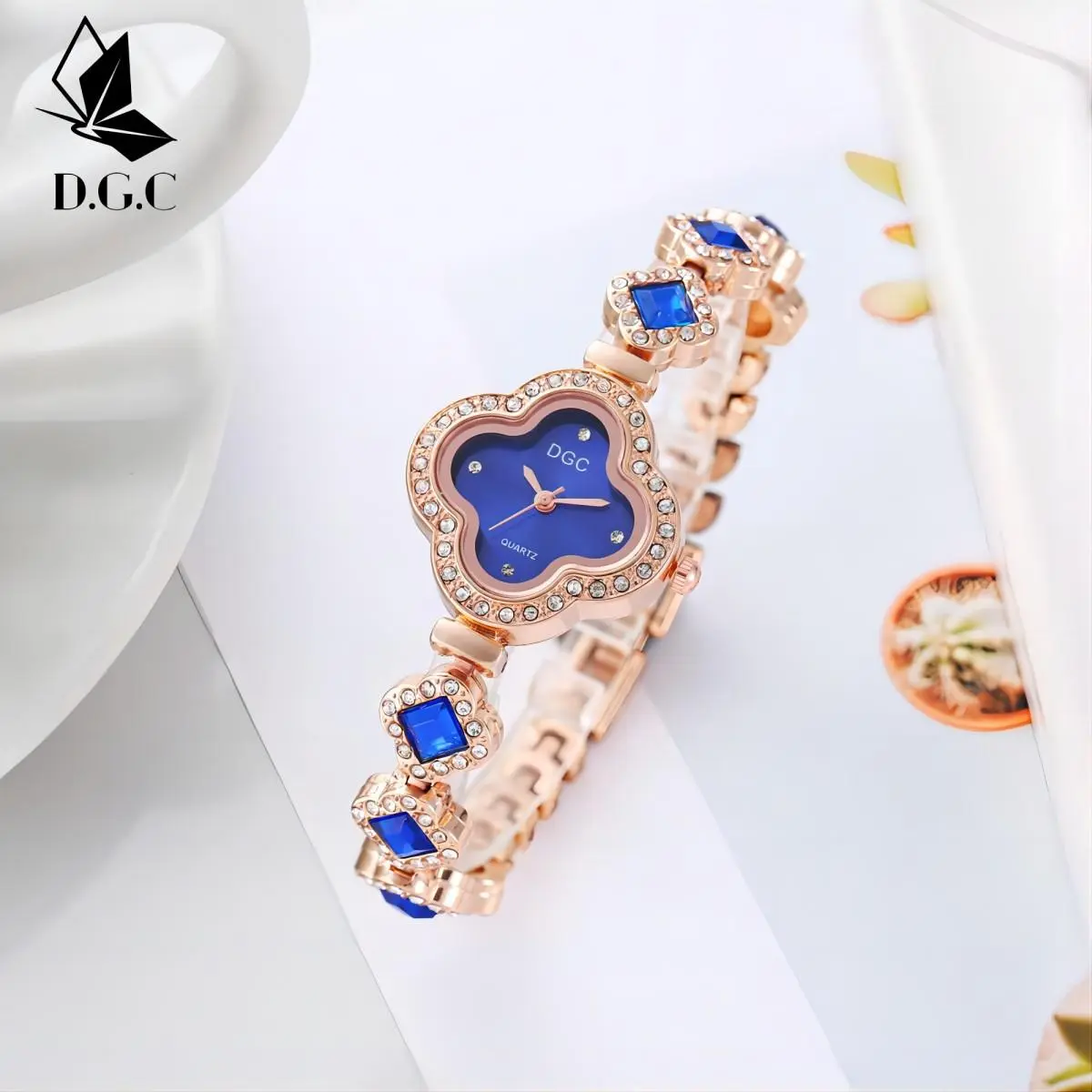 DGC Jam Tangan Wanita Tali Rantai Analog Kuarsa Modis dan Elegan W300 murah Watches