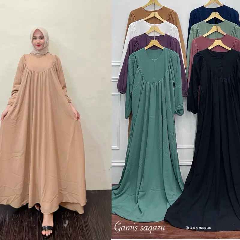 Gamis sagazu ceruty full furing 0