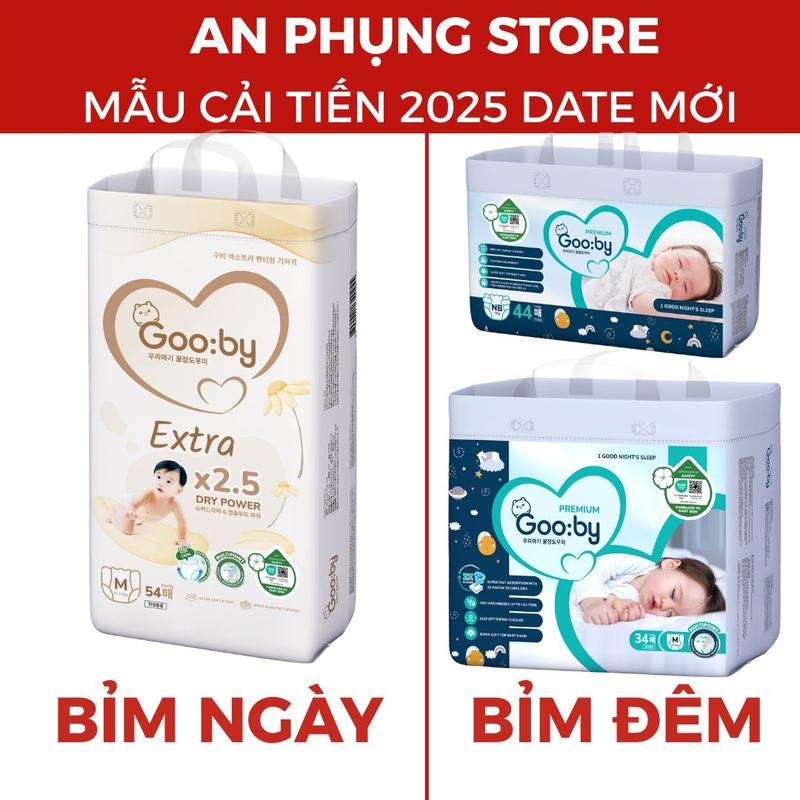 [GOOBY CẢI TIẾN 2025] CÓ QUÀ / TÍCH ĐIỂM / KHÔNG QUÀ TÙY SIZE TÃ BỈM CHO BÉ MIX SIZE