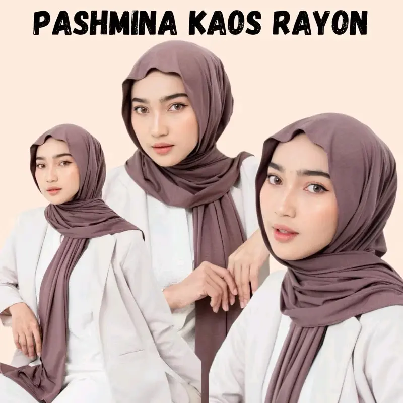 PASHMINA KAOS RAYON PREMIUM/ PASHMINA DUBAI SHAWL/ PASHMINA KAOS Rayon turki Muslim Wanita