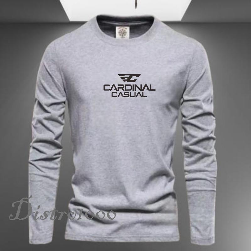 PROMO COD ( BAHAN TEBAL )  Kaos Distro 100% COTTON Kaos pria I Wanita Lengan Panjang[C4RD1N4L C4SU4L]  prin BLAK  Premium 3