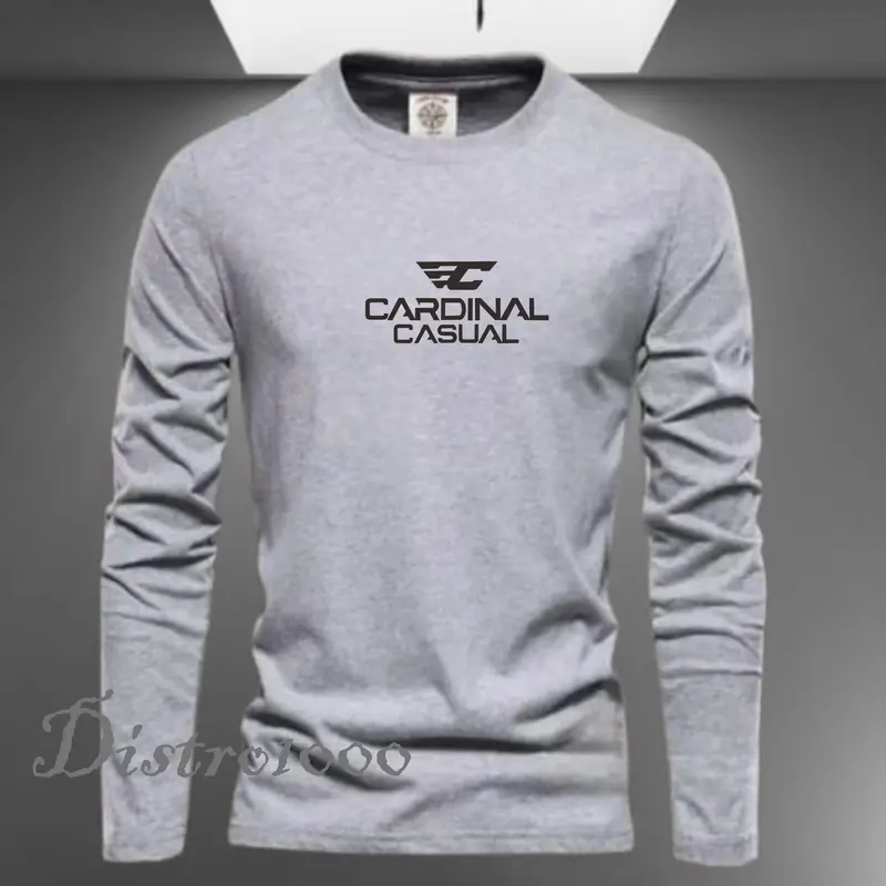 PROMO COD ( BAHAN TEBAL )  Kaos Distro 100% COTTON Kaos pria I Wanita Lengan Panjang[C4RD1N4L C4SU4L]  prin BLAK  Premium 3