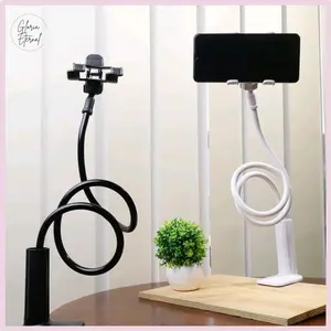 [Gloria] Holder Stand Handphone Lazy Pod Arm Tripod / Desk Meja Klip HP Lazypod Portable Besi Lentur