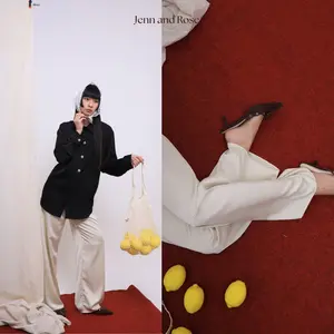 [JENN&ROSE]Pixie Satin Pants Celana Satin Pixie Premium Celana Satin Wanita Pixie Tailored Satin Straight Pants