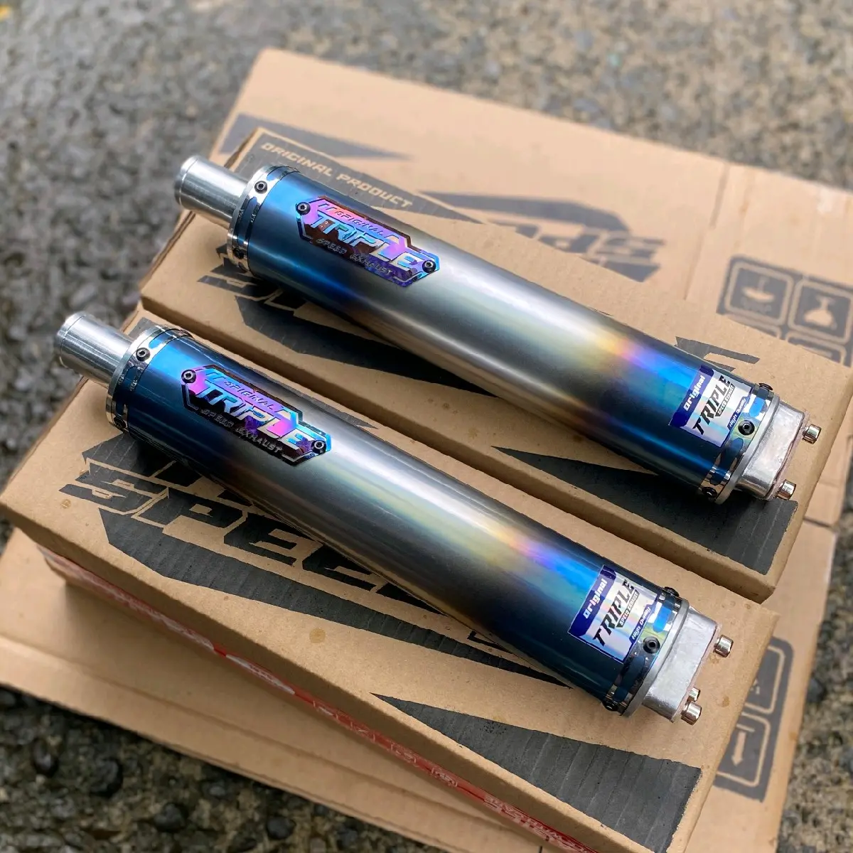 Silincer knalpot ninja 2tak ORIGINAL TRIPLESPEED High quality