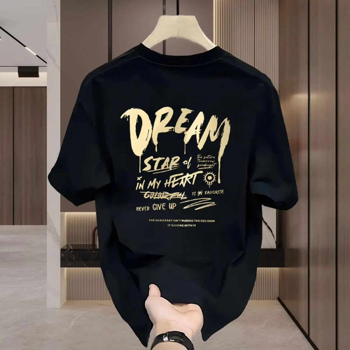 COD, DREAM, 2024 fashion trend, 100% pure cotton T-shirts, new short sleeved T-shirts, printed T-shirts, letter T-shirts, Kuala Lumpur local store, free shipping, American popular T-shirts, trendy T-shirts, unisex T-shirts
