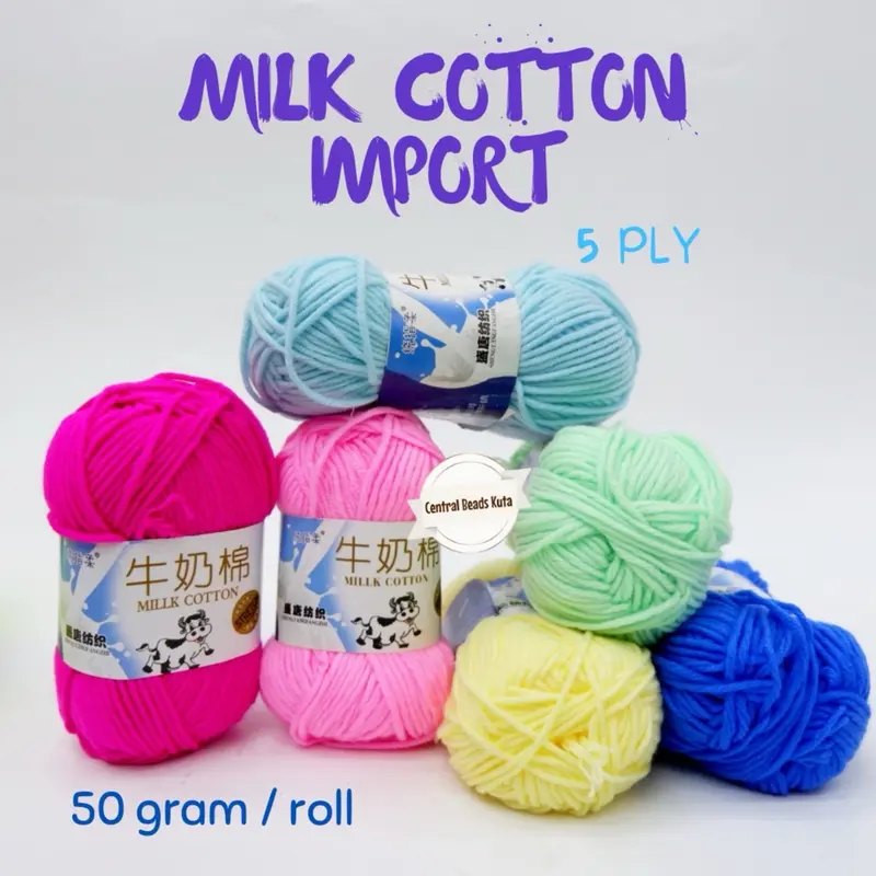 (pcs) BENANG RAJUT MILK KATUN / BENANG RAJUT MILK COTTON  / BENANG RAJUT /CROCHET YARN 0
