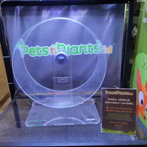 Roda Hamster Landak Akrilik Silent Running Wheel 30 CM Besar