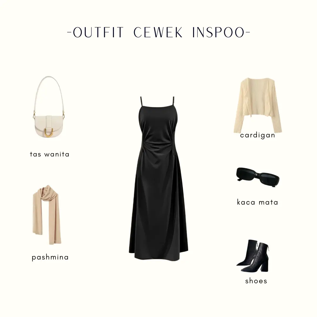 Ootd Dress Hijab One Set Korean Style ( Hijab + Dress + Cardigan ) Outfit Simple 3 IN 1  - CL52 Remaja Dewasa Simple Casual Panjang Baju Cantik Muslim Satin Wanita Kondangan Ruffle