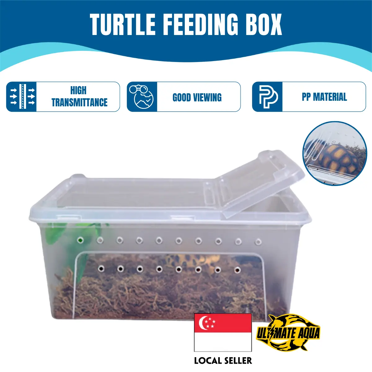 YEE Breeding Box For Climbing Pet, Transparent Breeding Box, PP material