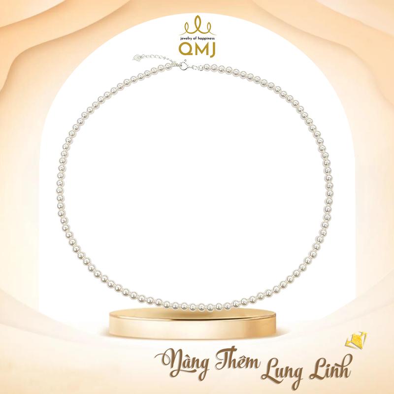  QMJ STORE - Q799 VÒNG CỔ THANH LỊCH NGỌC SAN HÔ NHÂN TẠO size 3li sang trọng quyến rũ quý phái thời thượng  KHÔNG KÈM DÂY CHUYỀN BẠC  