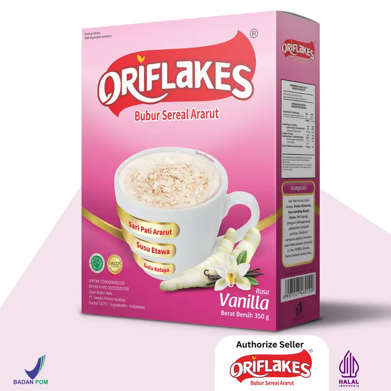 ORIFLAKES GASTRO Sereal Umbi Garut Untuk Asam Lambung 350 Gram 2