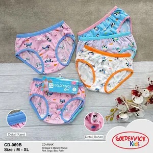 ( 6 Pcs ) Celana Dalam Anak Perempuan Golden Nick