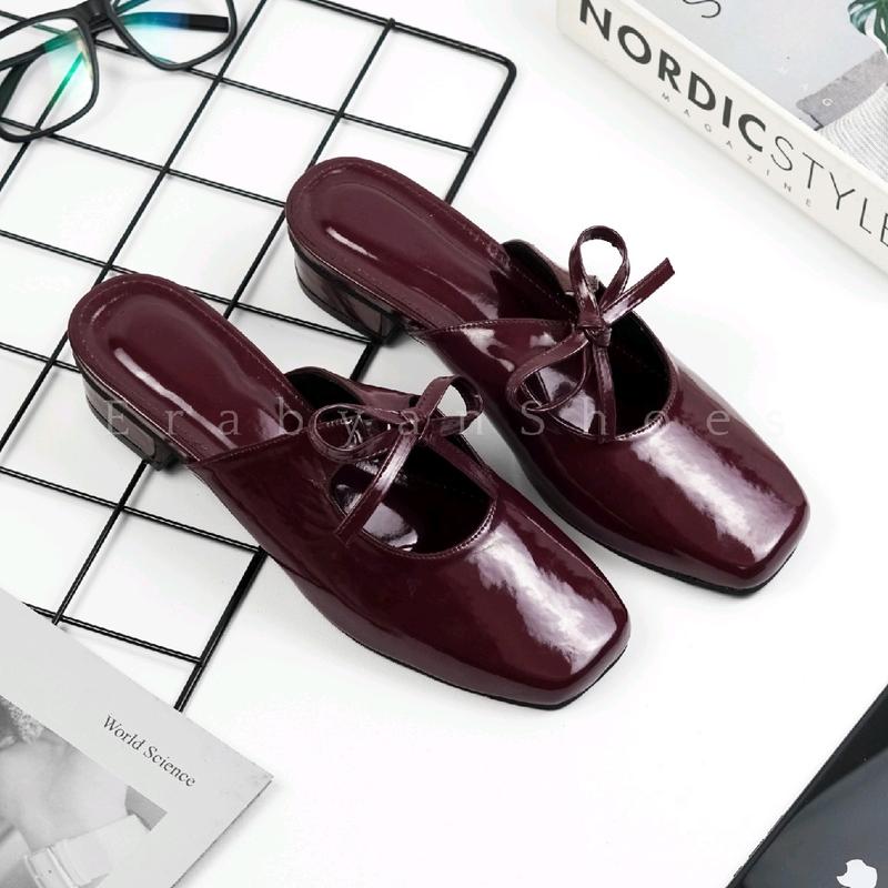 Erabyan Shoes - Naisha Sepatu Mules Heels Wanita | Hak 3 cm 9