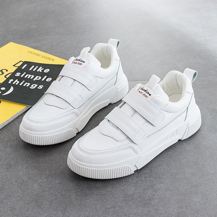 Velcro-Giày Trượt Băng Nhỏ Màu Trắng Cho Nữ, Giày Thường Ngày, Thoáng Khí, Cho Học Sinh, Mùa Xuân, Mới 7