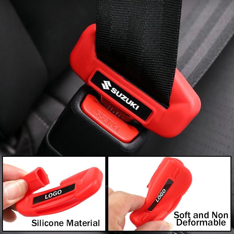 Product Introduction of 1Pcs Car Seat Belt Buckle Clip Anti-Scratch Pvc Protector Cover Car Accessories fit for Suzuki Swift Alto Jimny Vitara Ertiga APV 3