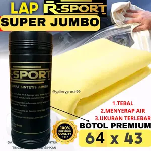 R-SPORT LAP SERAT SINTETIS SUPER JUMBO XXL 64X43CM TEBAL PREMIUM QUALITY Car