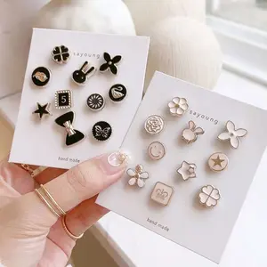 KIOS SERBA - Mini Bross 10Pcs Pin Baju Hijab Dagu Klip Kecil Aksesoris Fashion Wanita Korea