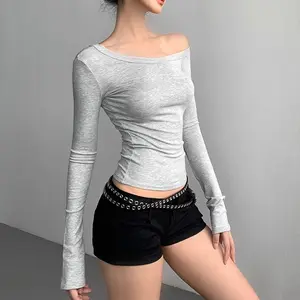 [Premium] Kaos Wanita Lengan Panjang Bahu Terbuka/Kaos Wanita Kontemporer