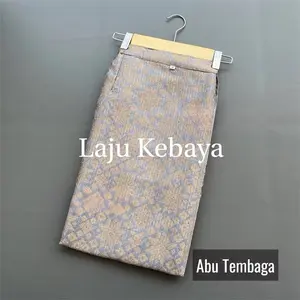 Rok Songket Span Jadi Karet Kiri Kanan Dan Resleting Belakang Wanita Semi Palembang Motif Songket Palembang