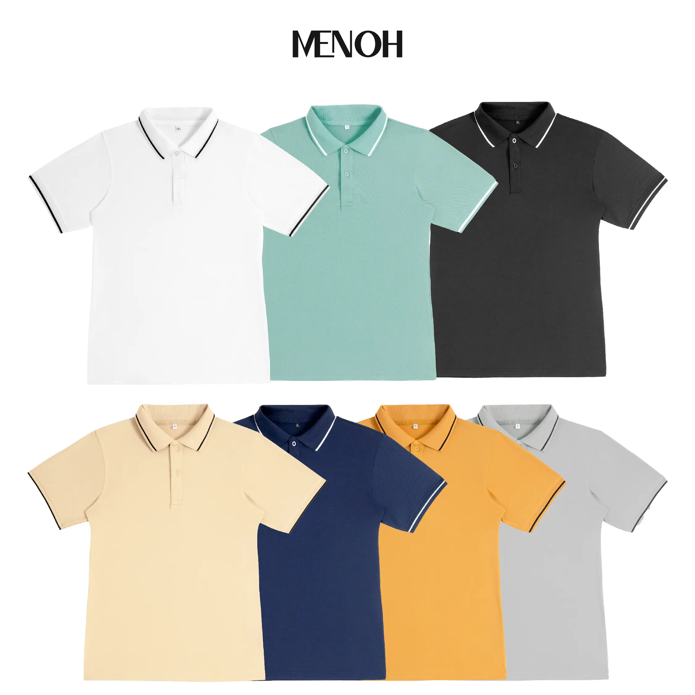 [TOP SALE] SET 3 Áo 155K Áo Polo Nam HayaN Áo Ngắn Tay Có Cổ Menswear Thun Shirt Nhung