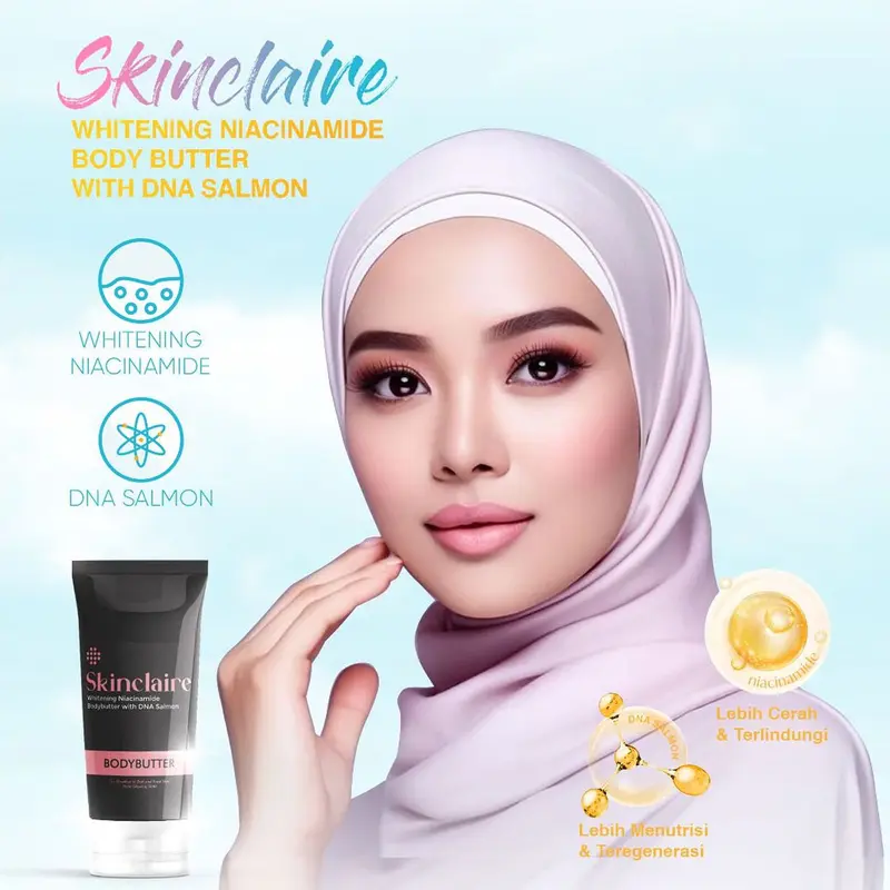 Bigenmi Skinclaire Whitening Niacinamide - Body Butter DNA SALMON Lotion Extract Tubuh Hand Vitamin 3