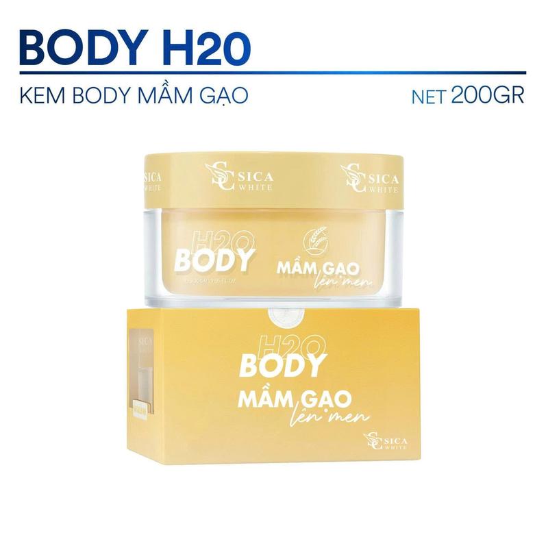Kem Sica White Body H20 200gr KO SỮA TẮM - Hỗ trợ sáng hồng da Dưỡng Body Skincare Nữ Làm Đẹp Da Kem Body Lotion