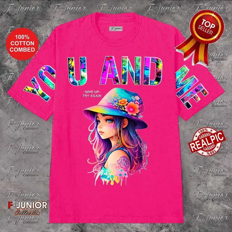 KAOS OVERSIZE. PELANGI.by F-JUNIOR Katun Unisex Combed Wanita Atasan Tshirt Baju Polos Tee Pendek Cewek Distro Dewasa Oblong kaos oversize 2