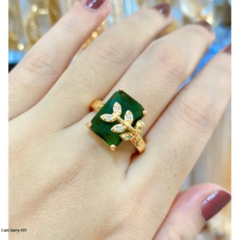 CINCIN  DAUN PERMATA CINCIN TITANIUM ANTI LUNTUR WANITA