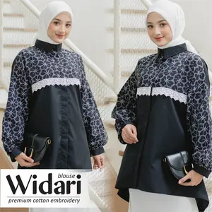 WIDARi Blouse  ( Katun Bordir Premium ) Oversize Busui Cantik Busui Cantik Kerja