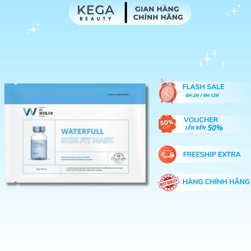 LAN ANH Hộp 5 Miếng Mặt Nạ Wonjin Waterfull Skin Fit Mask 27g Giúp Giảm Sưng Viêm Mụn Hàn Quốc