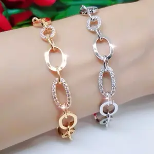[Free cincin] Gelang rantai mewah titan Hadiah Perhiasan Bracelets