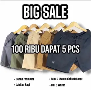 Promo SUPER HEMAT Boardshort 100 rb 5 pcs | celana pendek kolor | celana dewasa Katun Pria Santai Lembut Shorts Distro