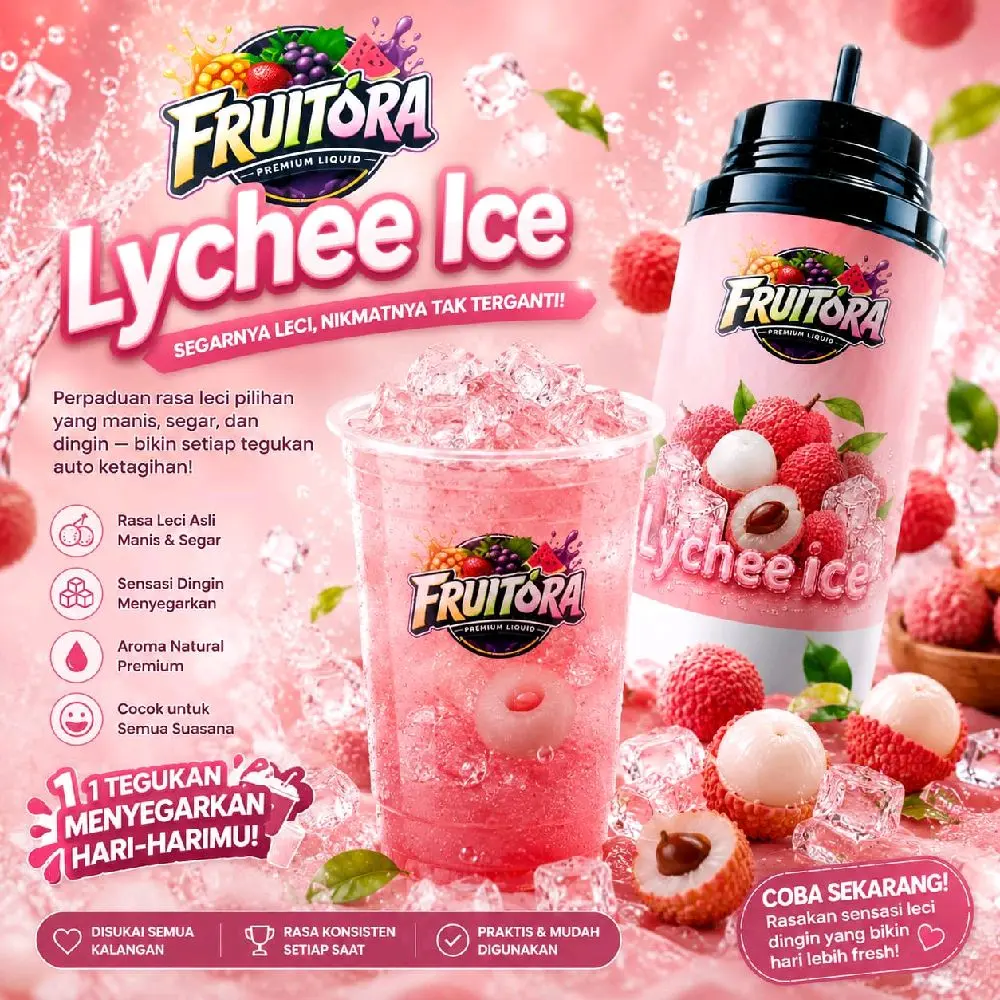 FLASHSALE!!! IMMOLAB LIQ LYCHE ICE MINUMAN AIR JUICE MANIS PERPADUAN LYCHE DINGIN MENYEGARKAN COCOK D MINUM KAPAN SAJA