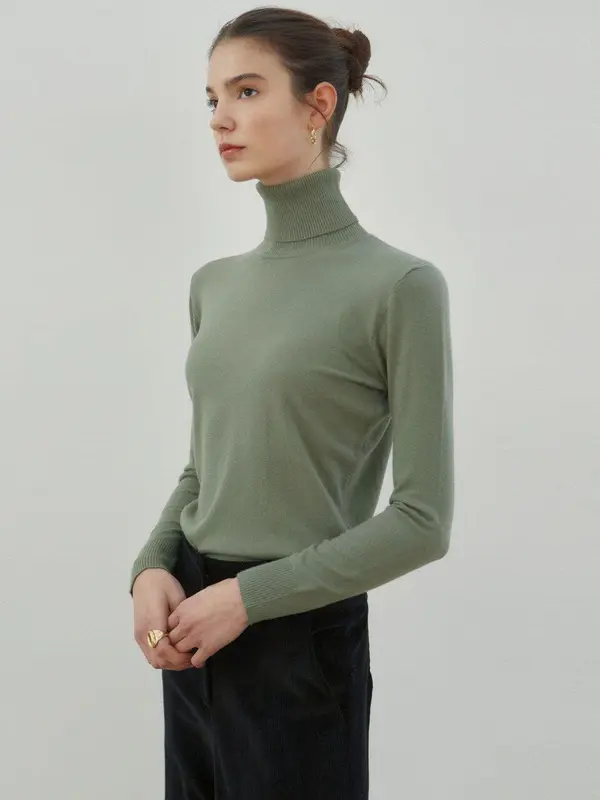 KAOS TURTLENECK CEWEK LENGAN PANJANG BAJU KERAH TINGGI WANITA KEKINIAN PAKAIAN MODIS & TRENDY 8