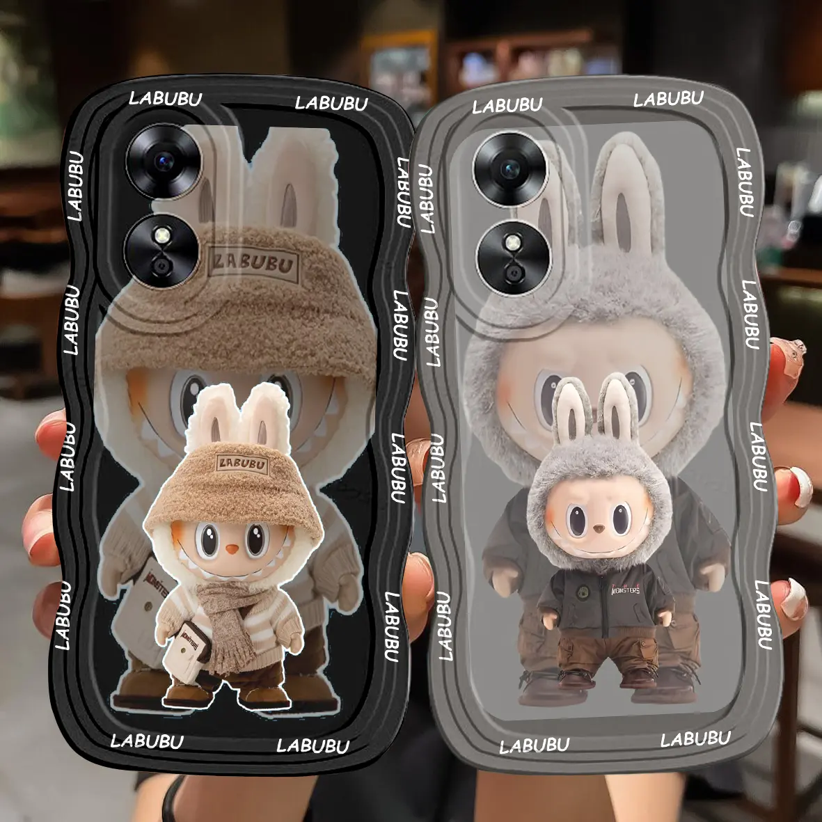 Case Labubu Cartoon Viral Hp Oppo A60 2024 A38/A18 A78 4G A58 4G A98 5G A5S A12 A57 2022 Reno 8T 5G A15 A16 F11 Pro Reno 6 4G A17 A5S F11 Reno 4 Reno 5 Reno 4F A31 2020 A5 2020 A54 A74 4G Reno 7 4G NC-472