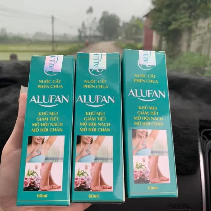 Ba (3) Lọ Nước Cất Phèn Chua ALUFAN 60ml Khử Hôi Nách Hôi Chân. 2
