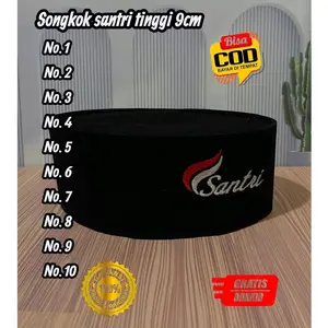 Songkok Santri Tinggi 9cm No 1-10 Bisa COD Bayar Di Tempat 100% Original