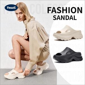 Tawii. Korean fashion sandals for women Casual Lightweight Thick sole Summer beach slippers