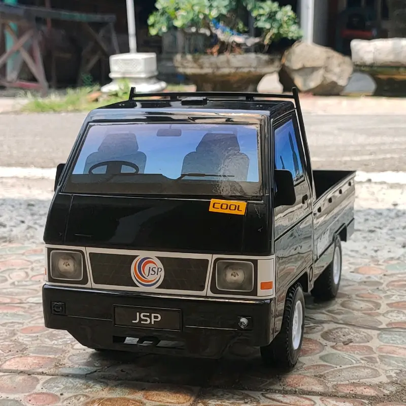 Mainan Anak Mobil Pick up L300 Bisa Bunyi Telolet Basuri Dan Nyala lampu Led Kedap-Kedip DT07 Plastik Toys 2