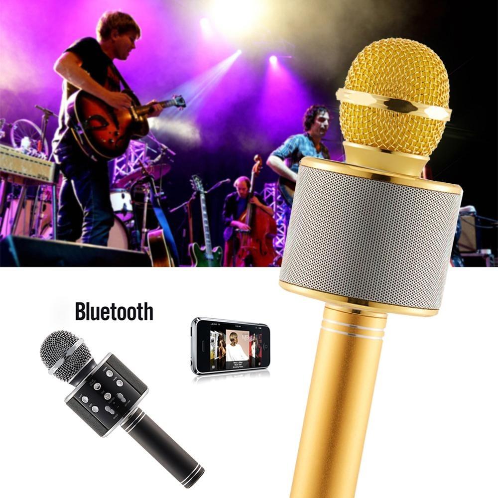 Mic WS 858 Mikrofon Bluetooth Karaoke Wireless Microphone Smule
