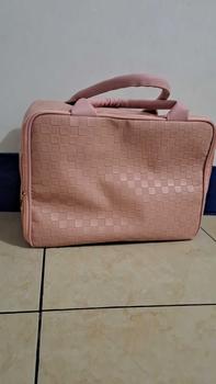 Product Review of DEVILA LUXURY NUDE PINK BOXES WATERPROOF TRAVEL BAG MEDIUM SIZE - Tas Koper Motif Kotak Mewah Murah Perempuan Mudik from B**n W**a W**a 2